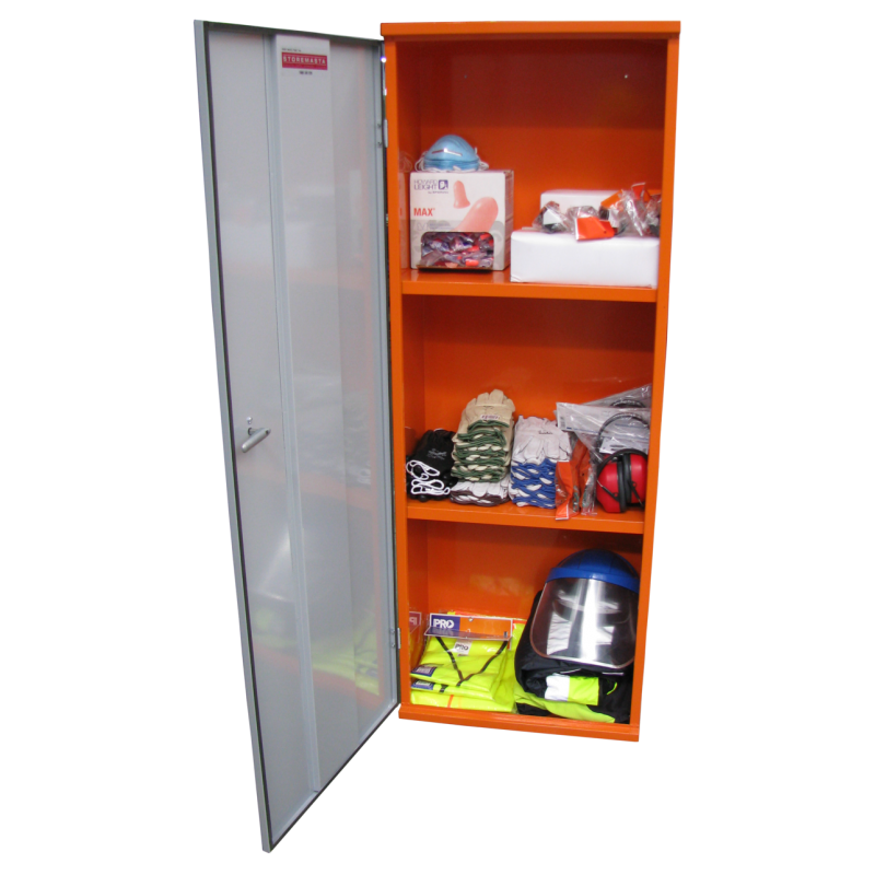 PPE Storage Cabinet Single Door 3 Shelf