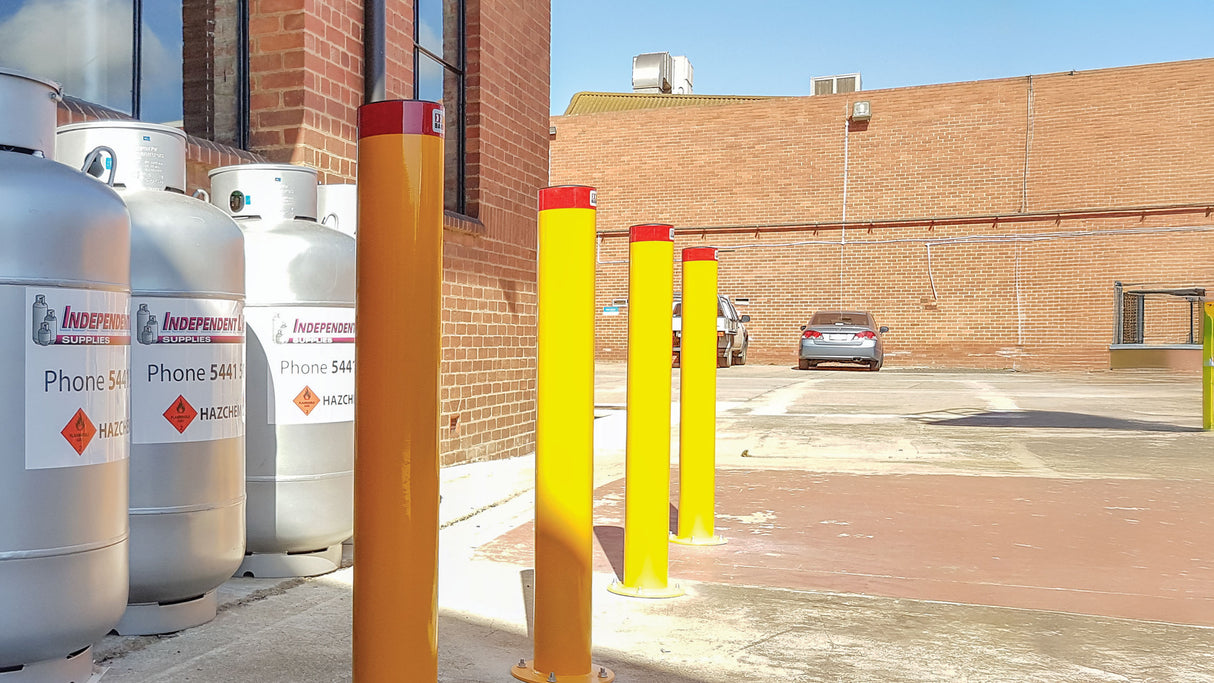 Round Bollards Economy Steel - Galvanised and Powder Coated