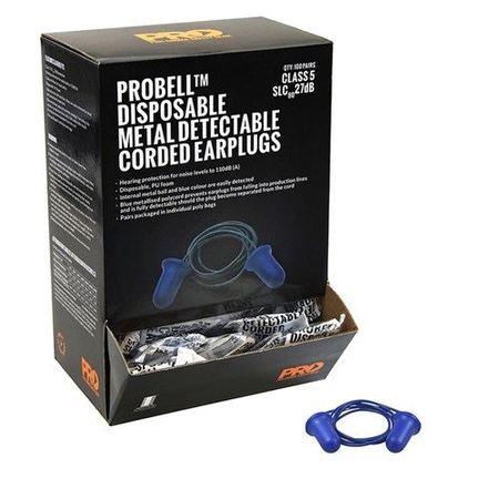ProBell Metal Detectable Earplugs Corded 100pk