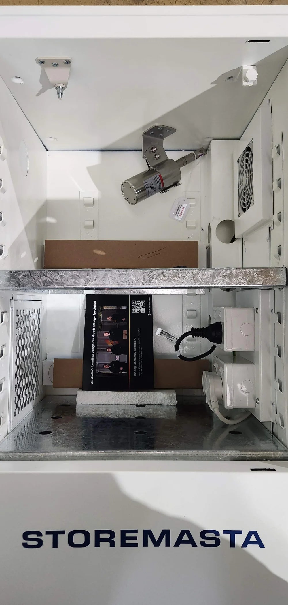 8 Outlet Battery Charging Cabinet with BTA Fire Suppression System - Non Monitored