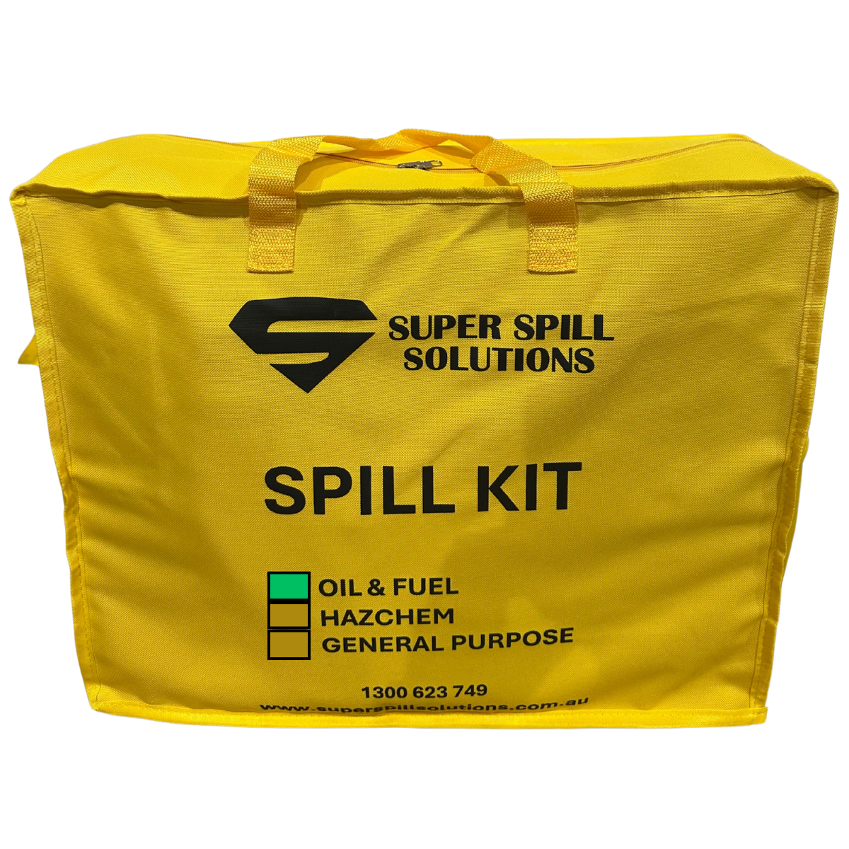 Yellow spill kit bag