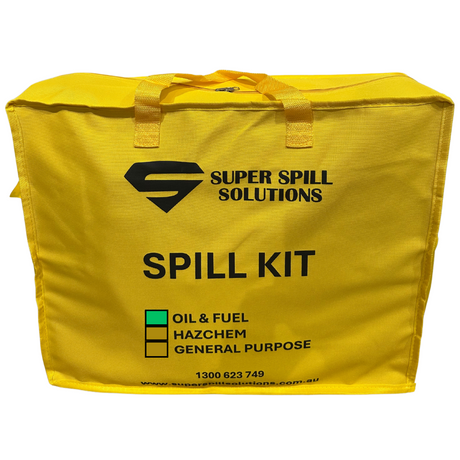 Yellow spill kit bag