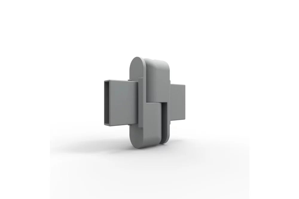 Gray geometric object on a white background