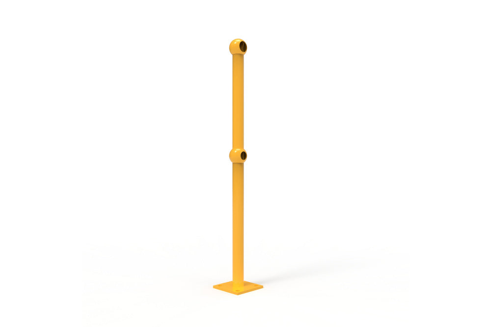 Ball Fence Gate - Post For W-Beam Surface Mounted