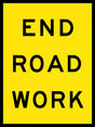 Boxed Edge Sign - End Road Work