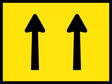 Boxed Edge Sign - Lane Status 2 Lane With Magnetic T