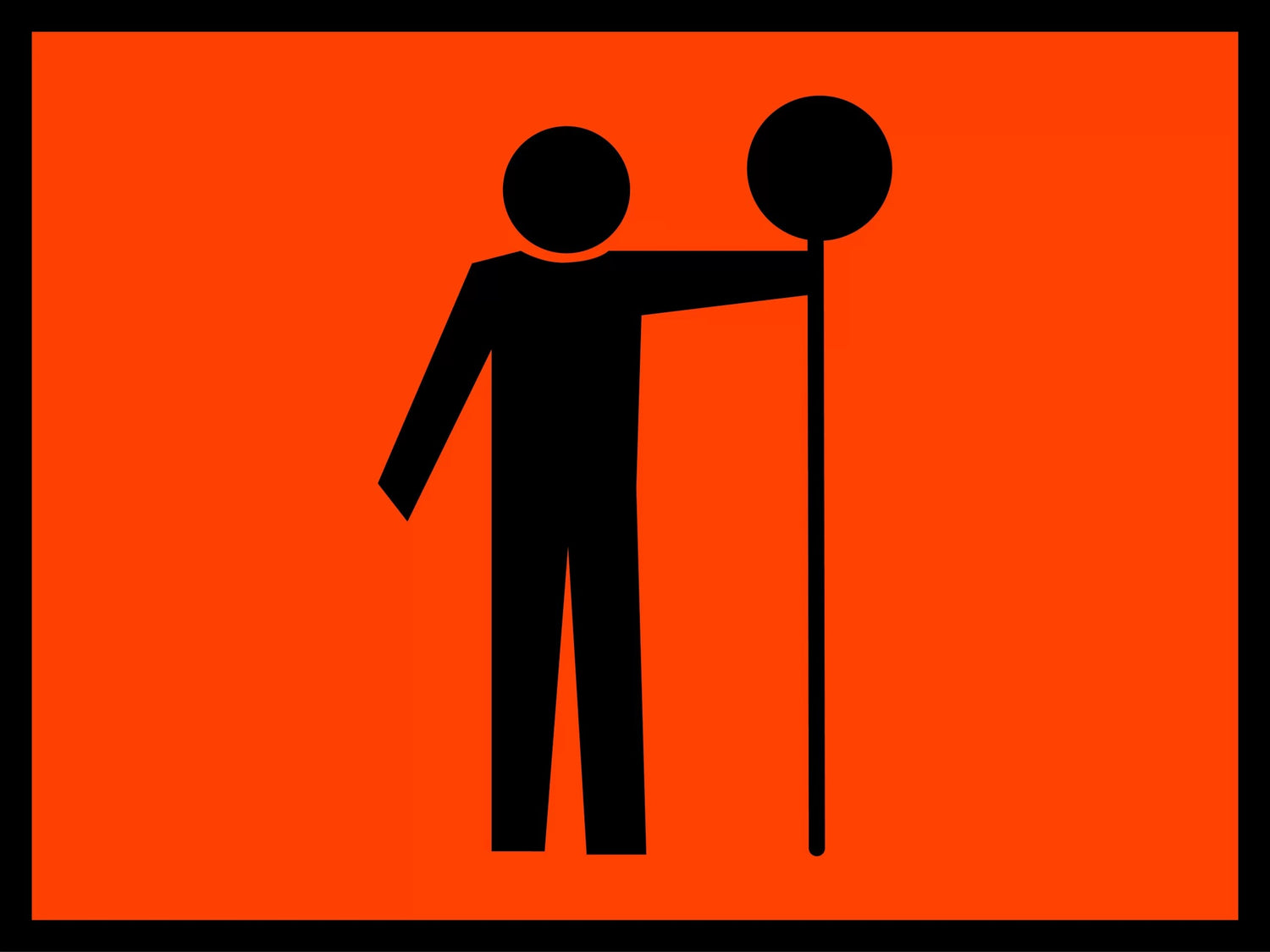 Boxed Edge Sign - Traffic Controller Symbolic