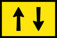 Boxed Edge Sign - Two Way Traffic