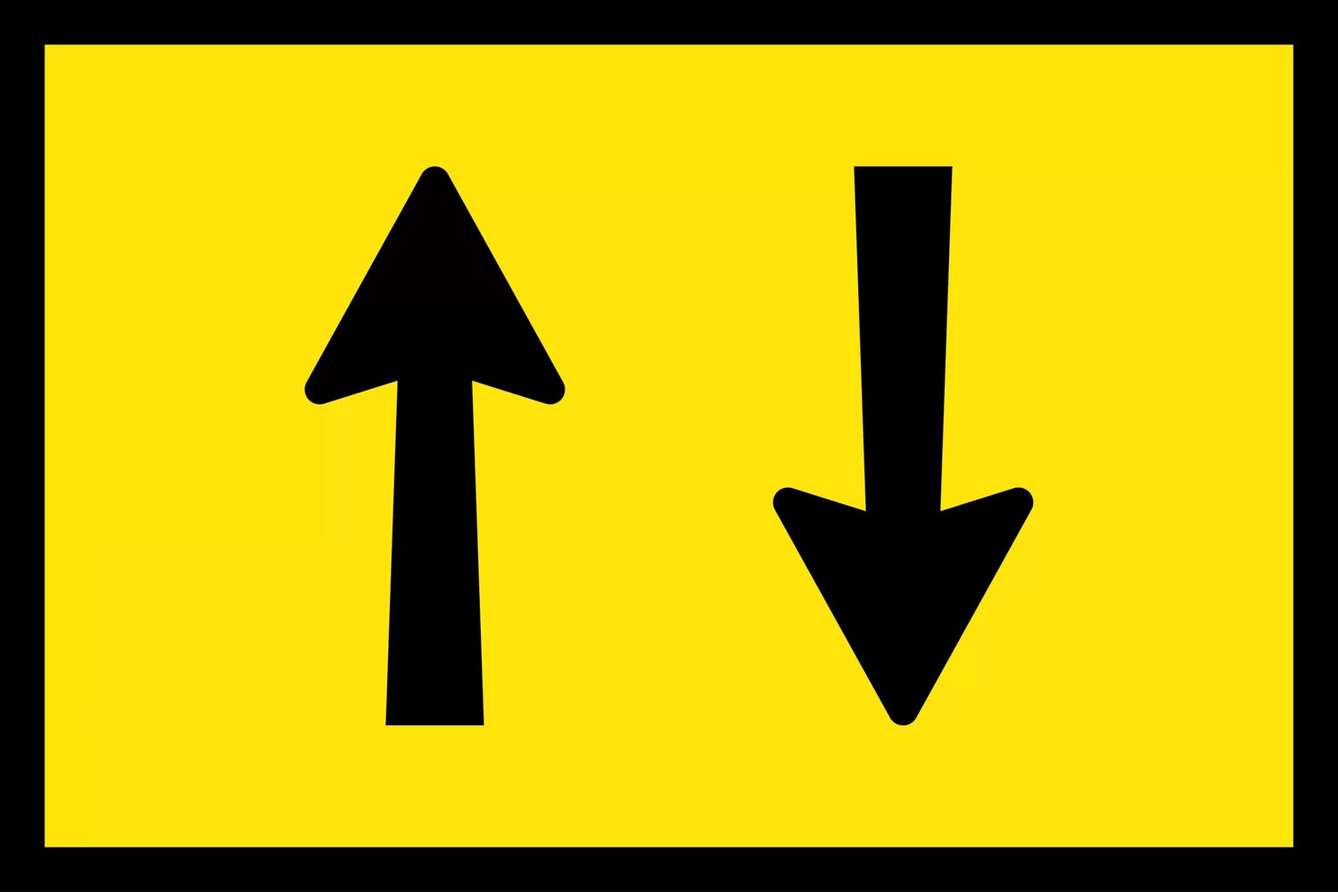 Boxed Edge Sign - Two Way Traffic