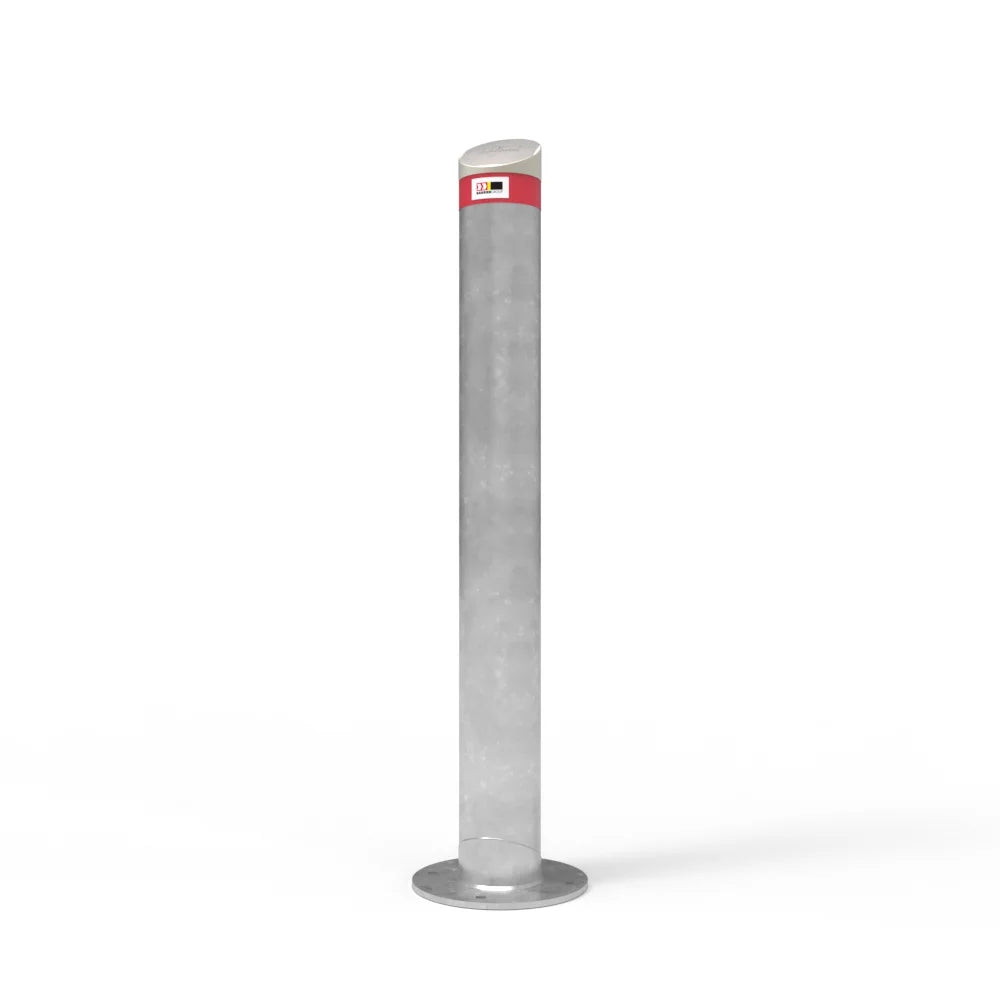 Angled Cap Heavy Duty Steel Round Bollards