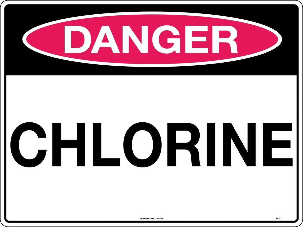 Danger Sign - Chlorine Poly