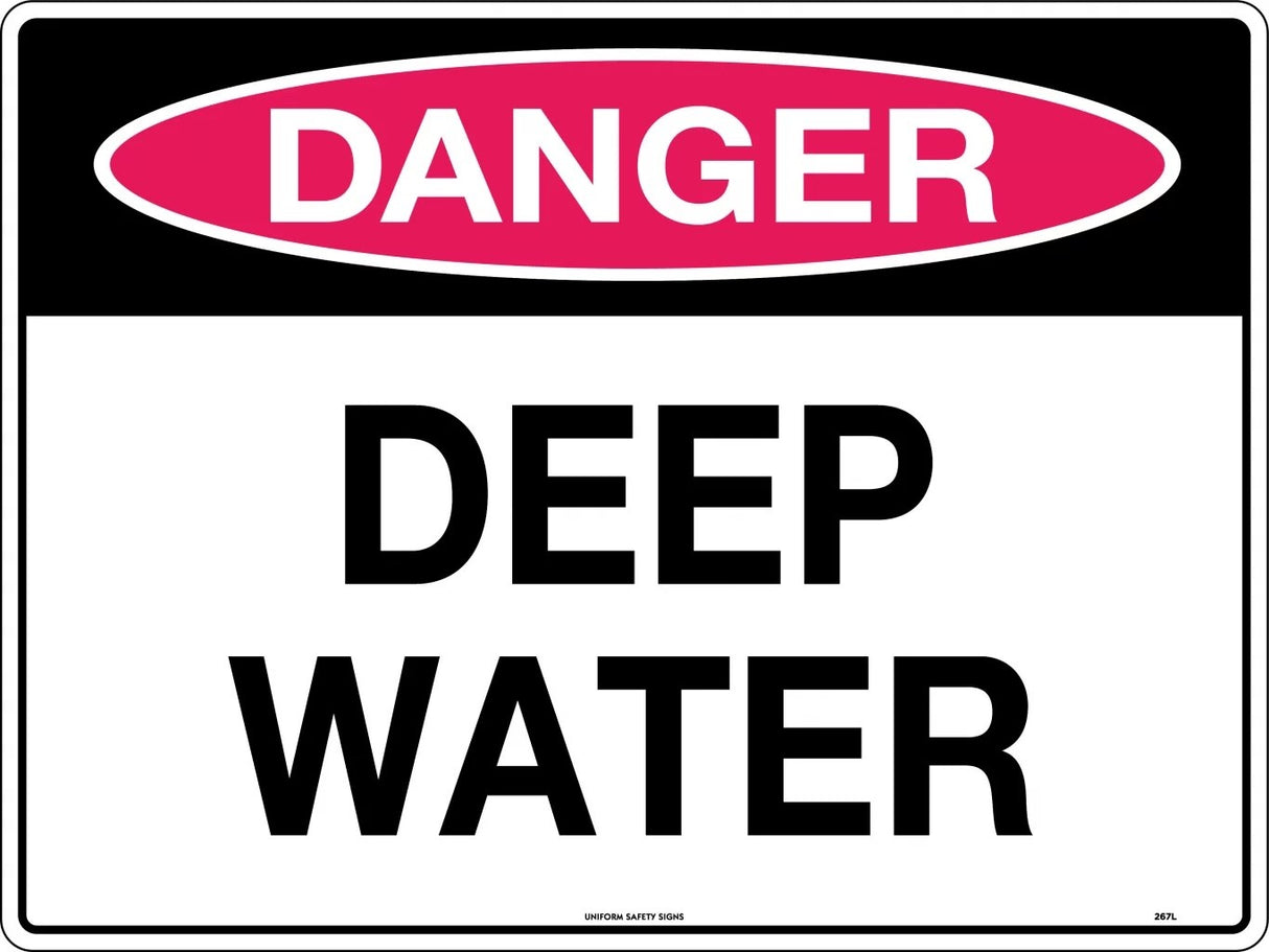 Danger Sign - Deep Water Poly