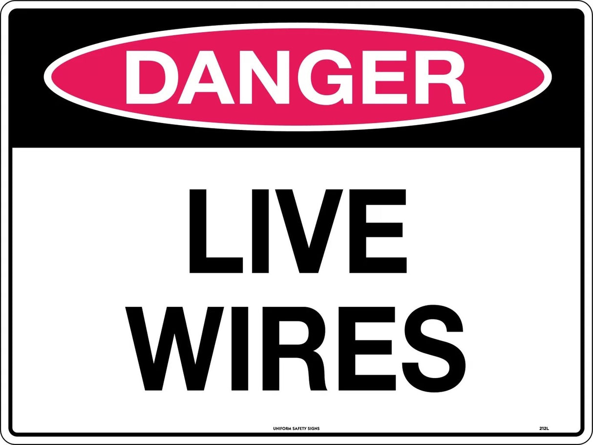 Danger Sign - Live Wires Poly