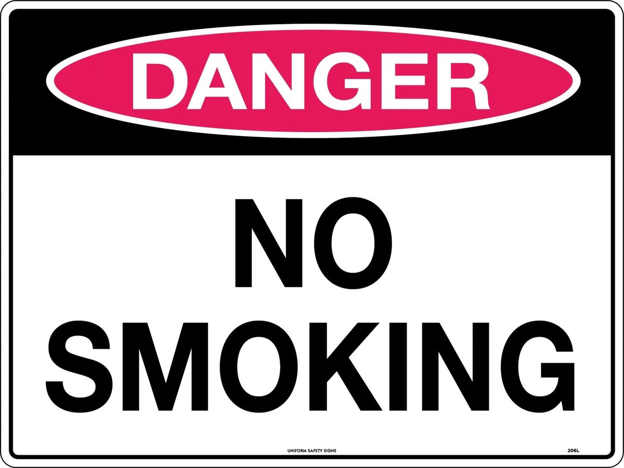 Danger Sign - No Smoking Poly
