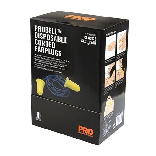 ProBell Disposable Corded Earplugs 100pk