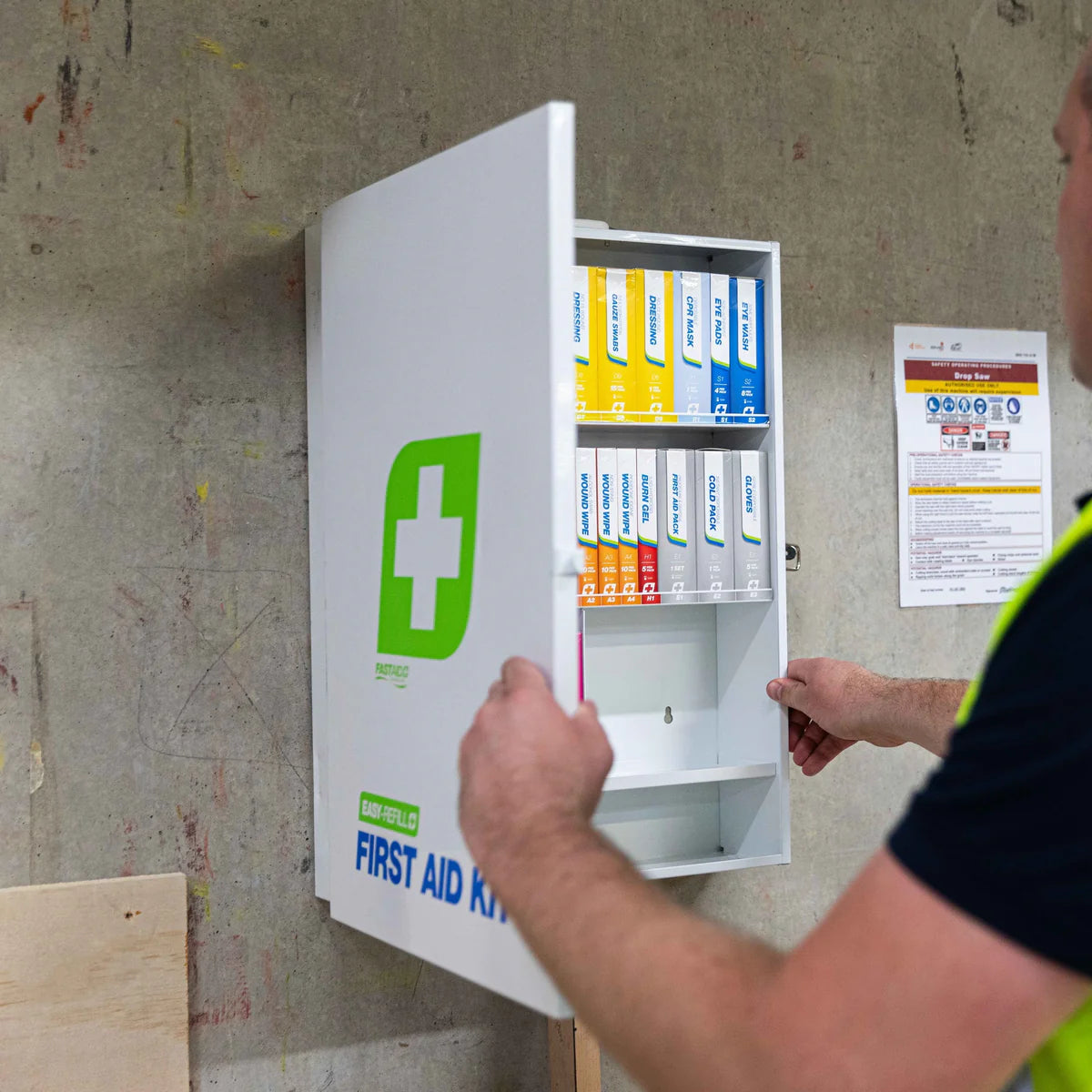 Easy Refill First Aid Kit Metal Wall Mount