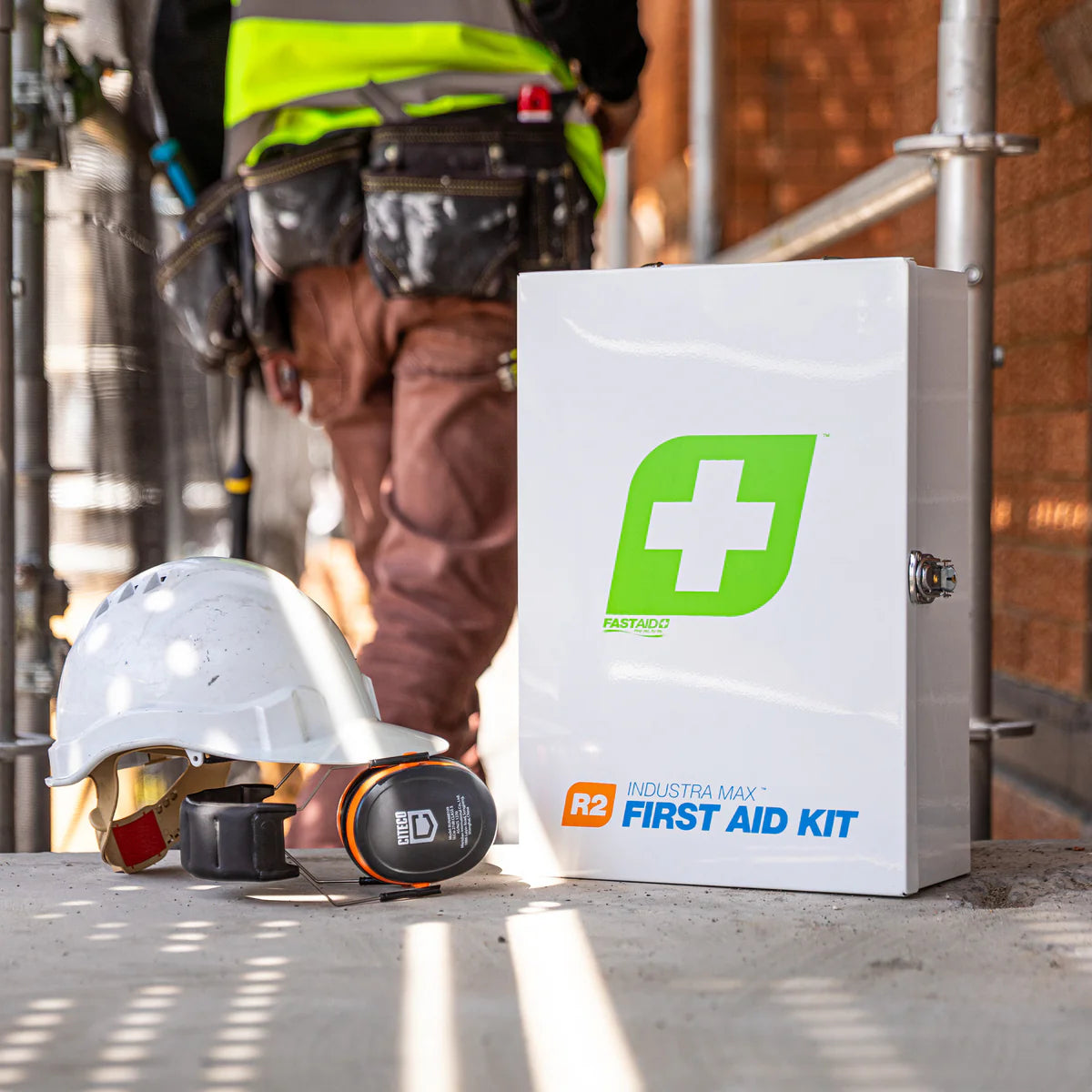 R2 Industra Max First Aid Kit Metal Wall Mount