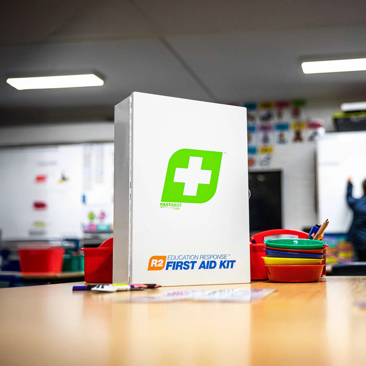 R2 Education Response First Aid Kit Metal Wall Mount