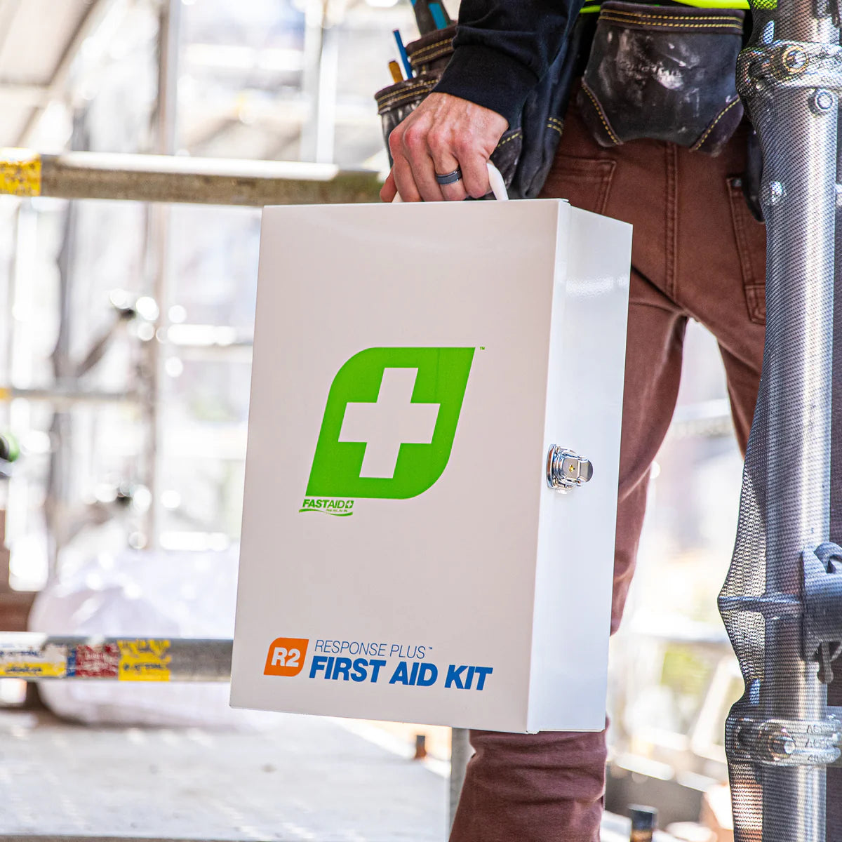 R2 Constructa Max First Aid Kit, Metal Wall Mount