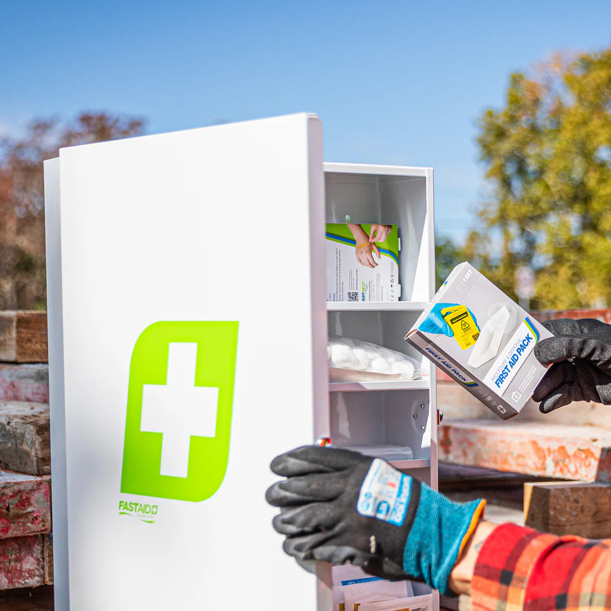 R3 Industra Max Pro Metal Cabinet First Aid Kit