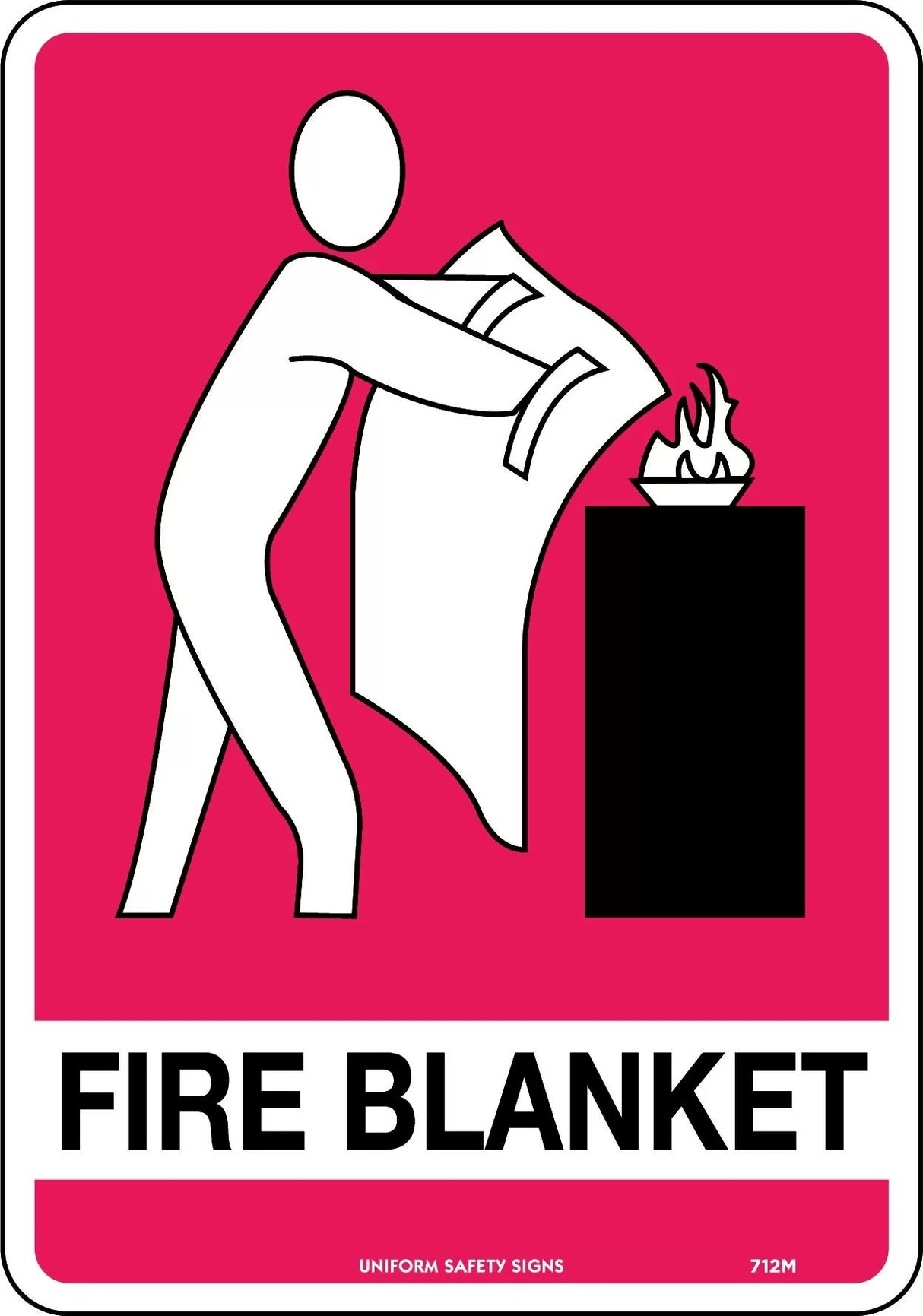 Fire Sign - Fire Blanket with pictogram Poly