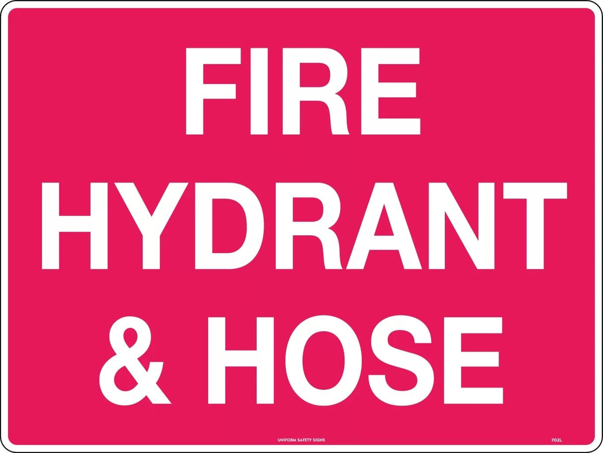 Fire Sign - Fire Hydrant and Hose Poly