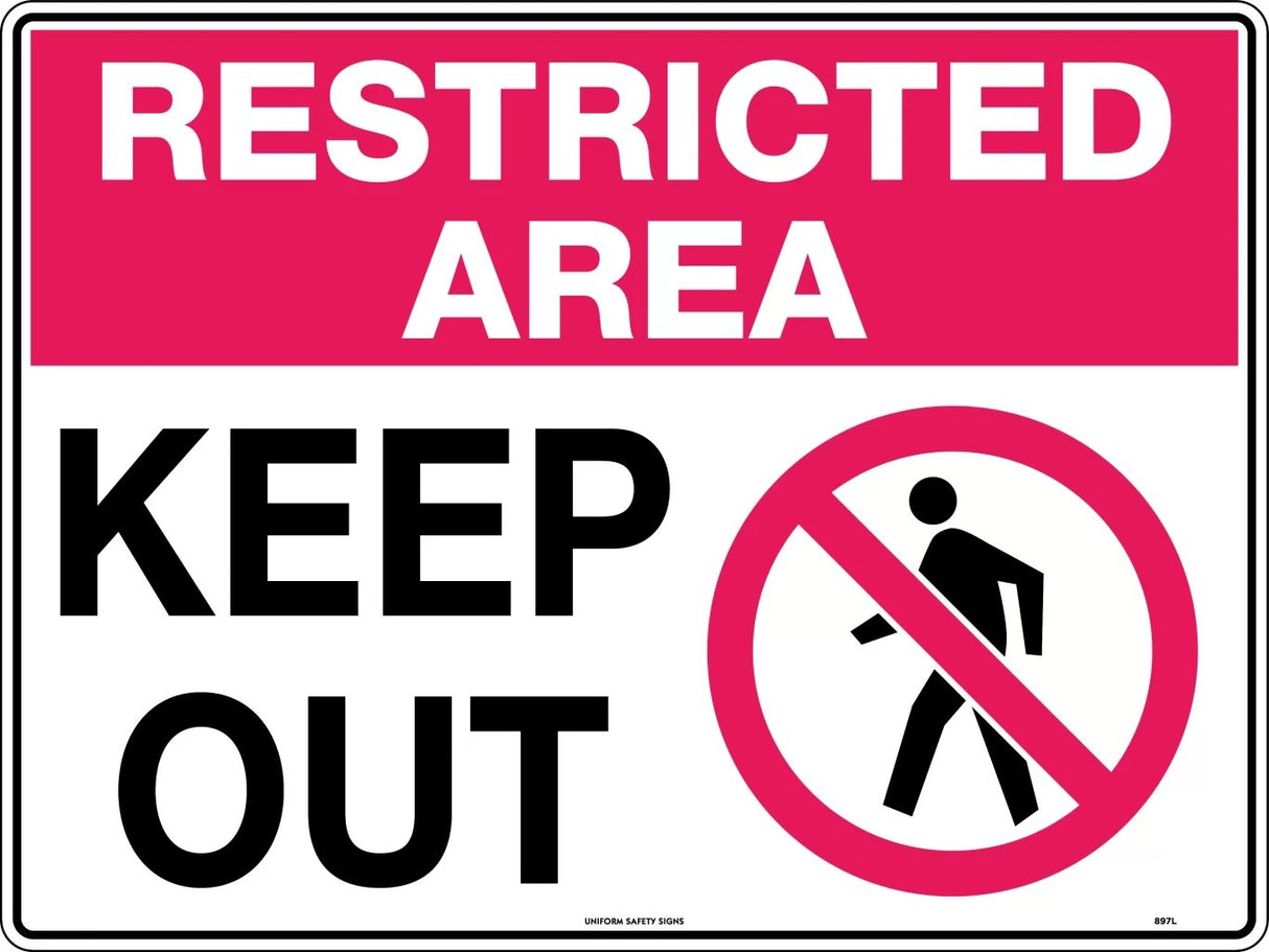 General Sign - Restricted Area Keep Out Metal