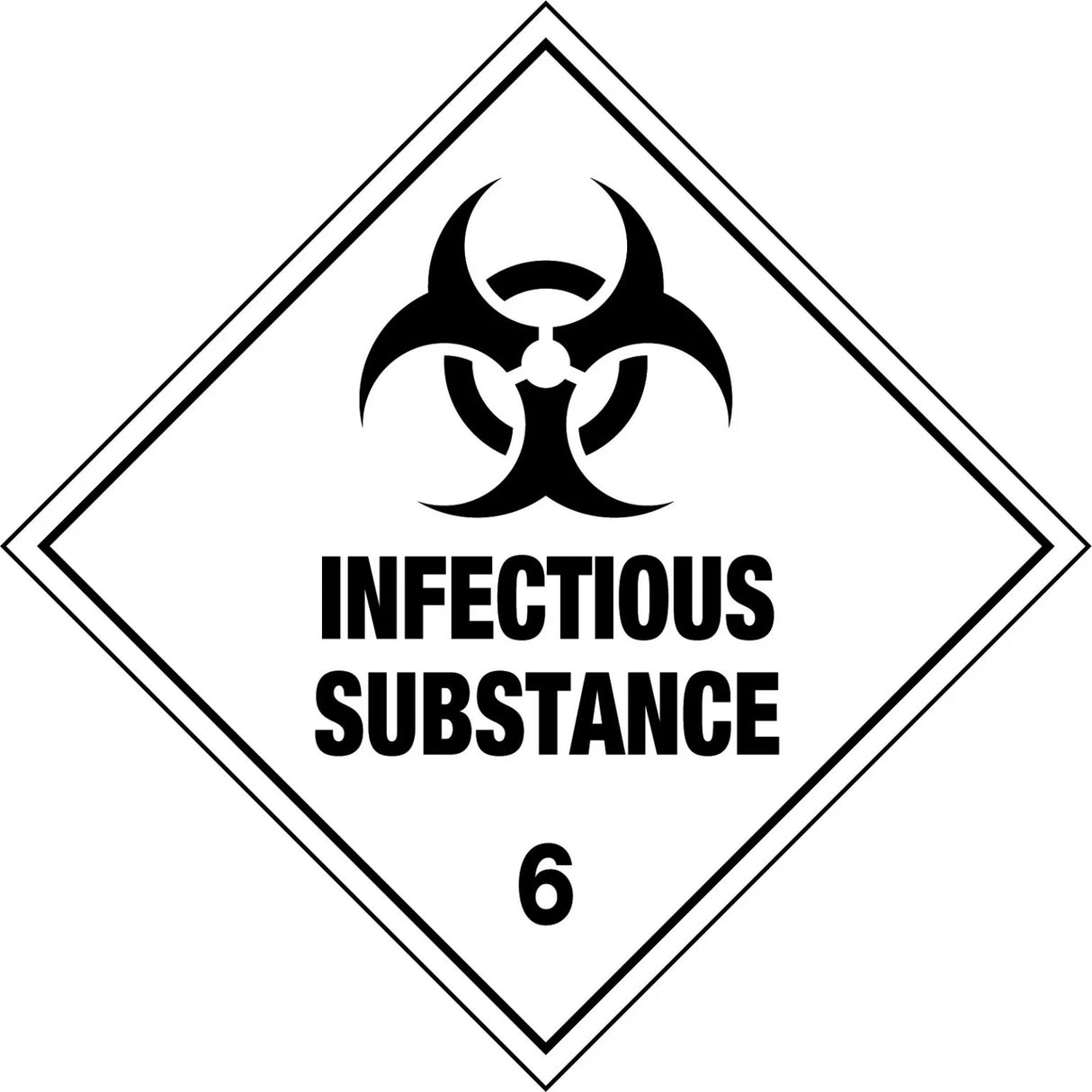 Hazchem Sign – Infectious Substance 6 Poly