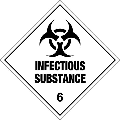 Hazchem Sign – Infectious Substance 6   Poly