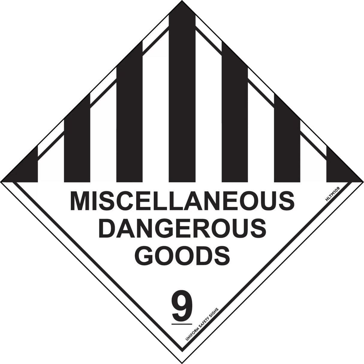 Hazchem Sign – Miscellaneous Dangerous Goods 9 Poly