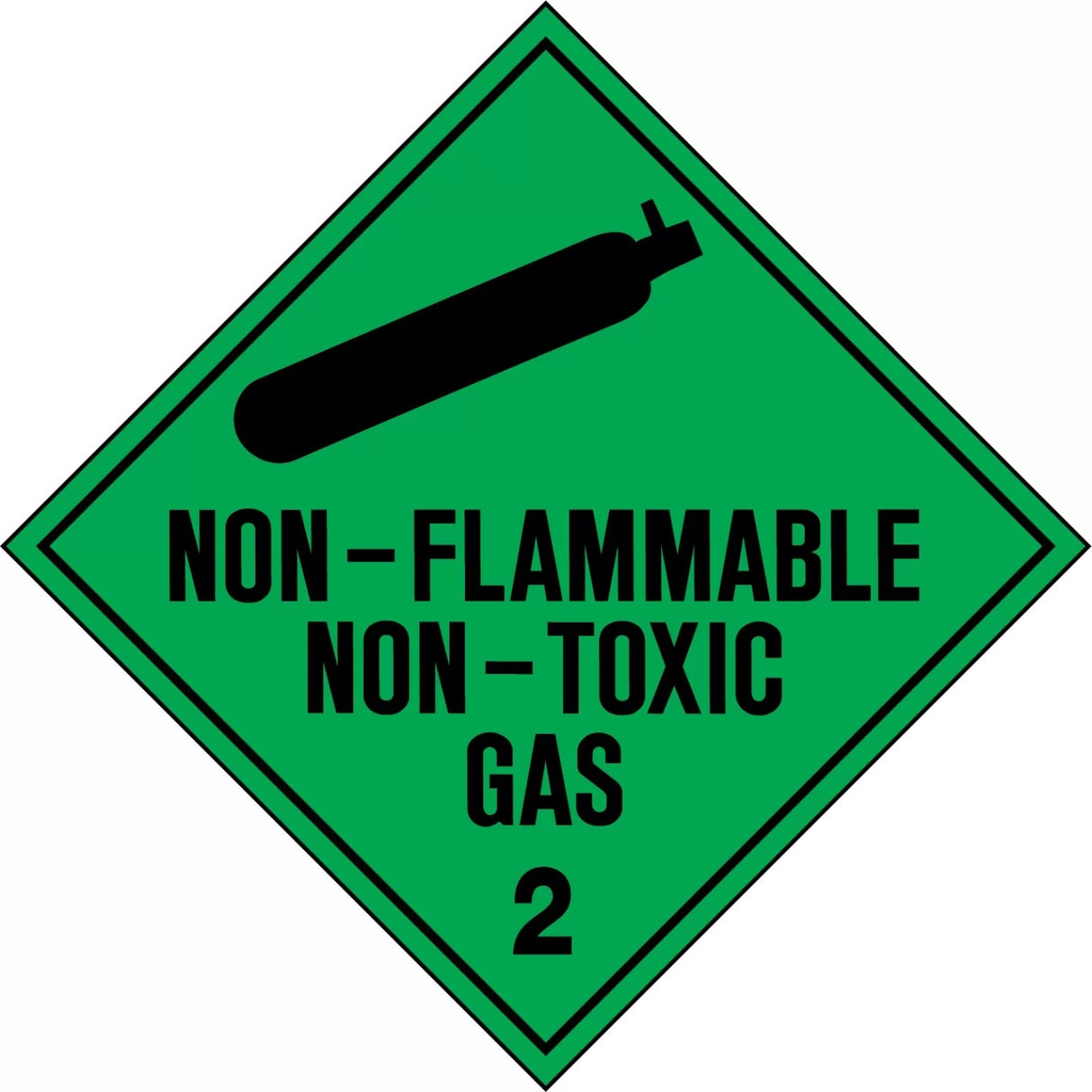 Hazchem Sign – Non Flammable Non Toxic Gas 2 Poly