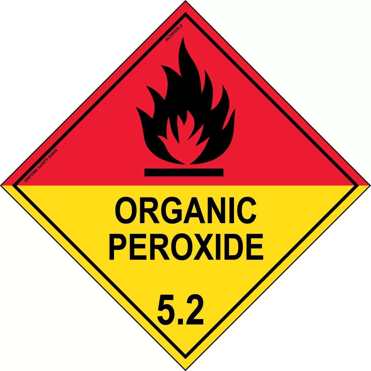 Hazchem Sign – Organic Peroxide 5.2 Poly