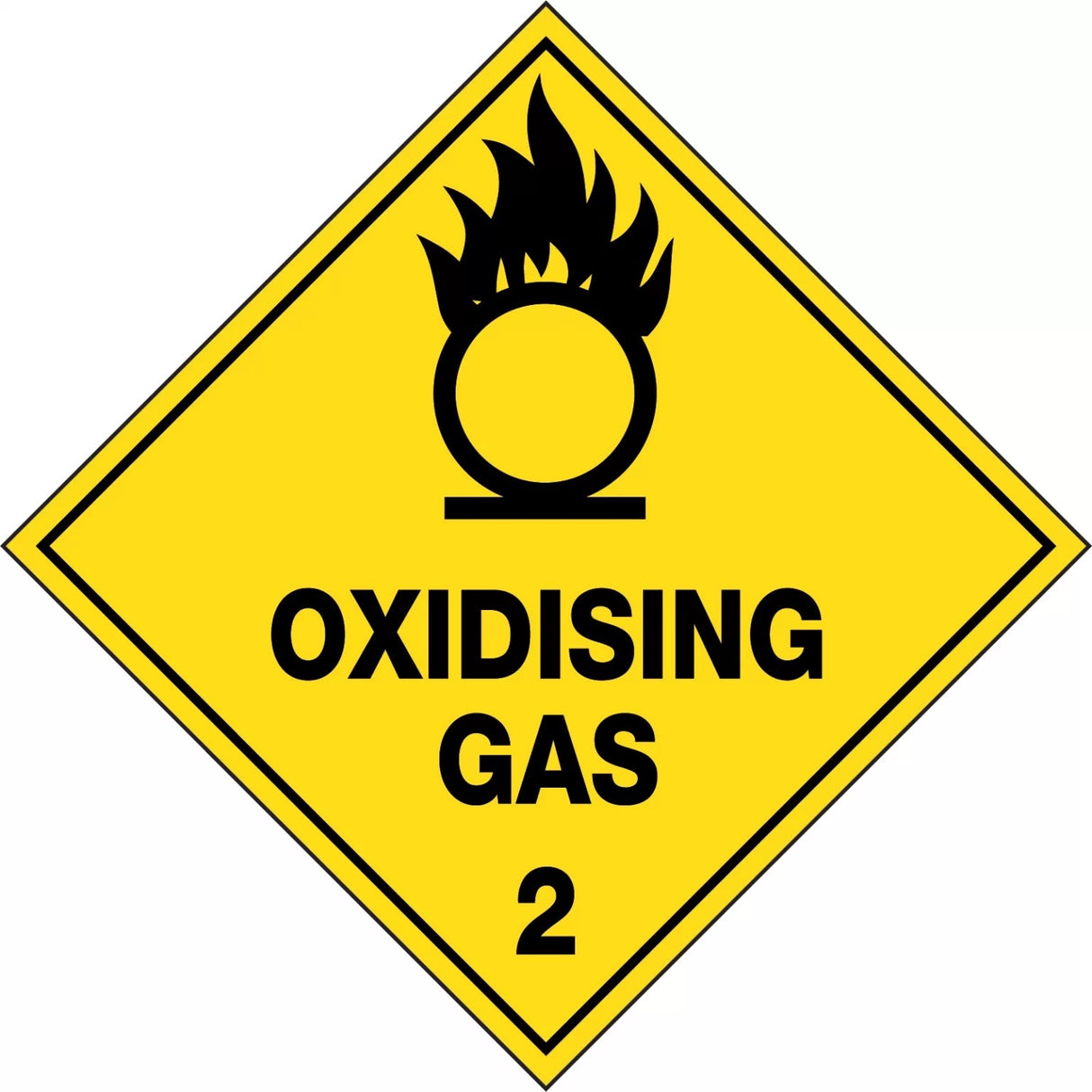 Hazchem Sign – Oxidising Gas 2 Poly
