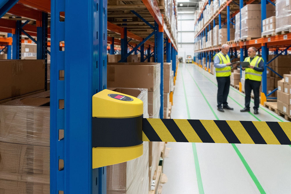 Wall Mount and Magnetic Mount Retractable Belt Barriers