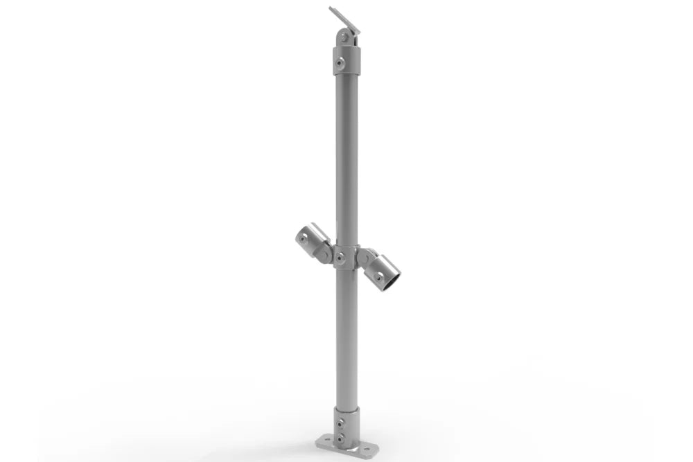 NoWeld Modular DDA Handrail - Angled Posts