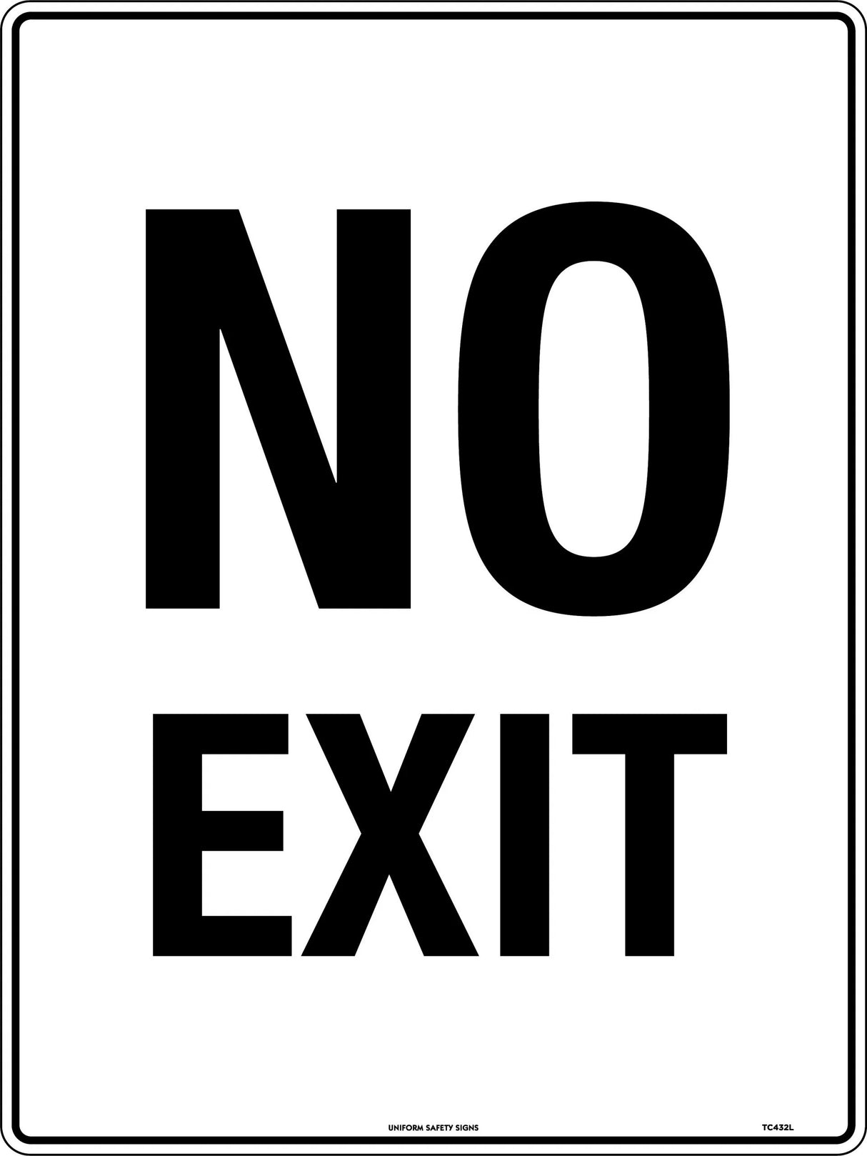 Parking Sign - No Exit Metal
