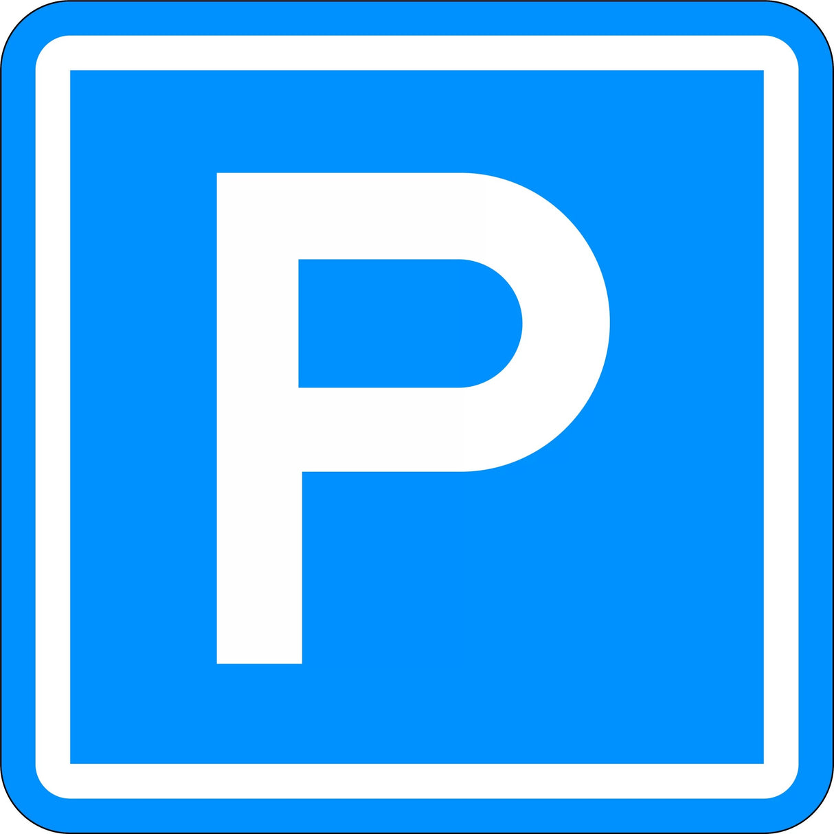 Road Sign - Parking Aluminium
