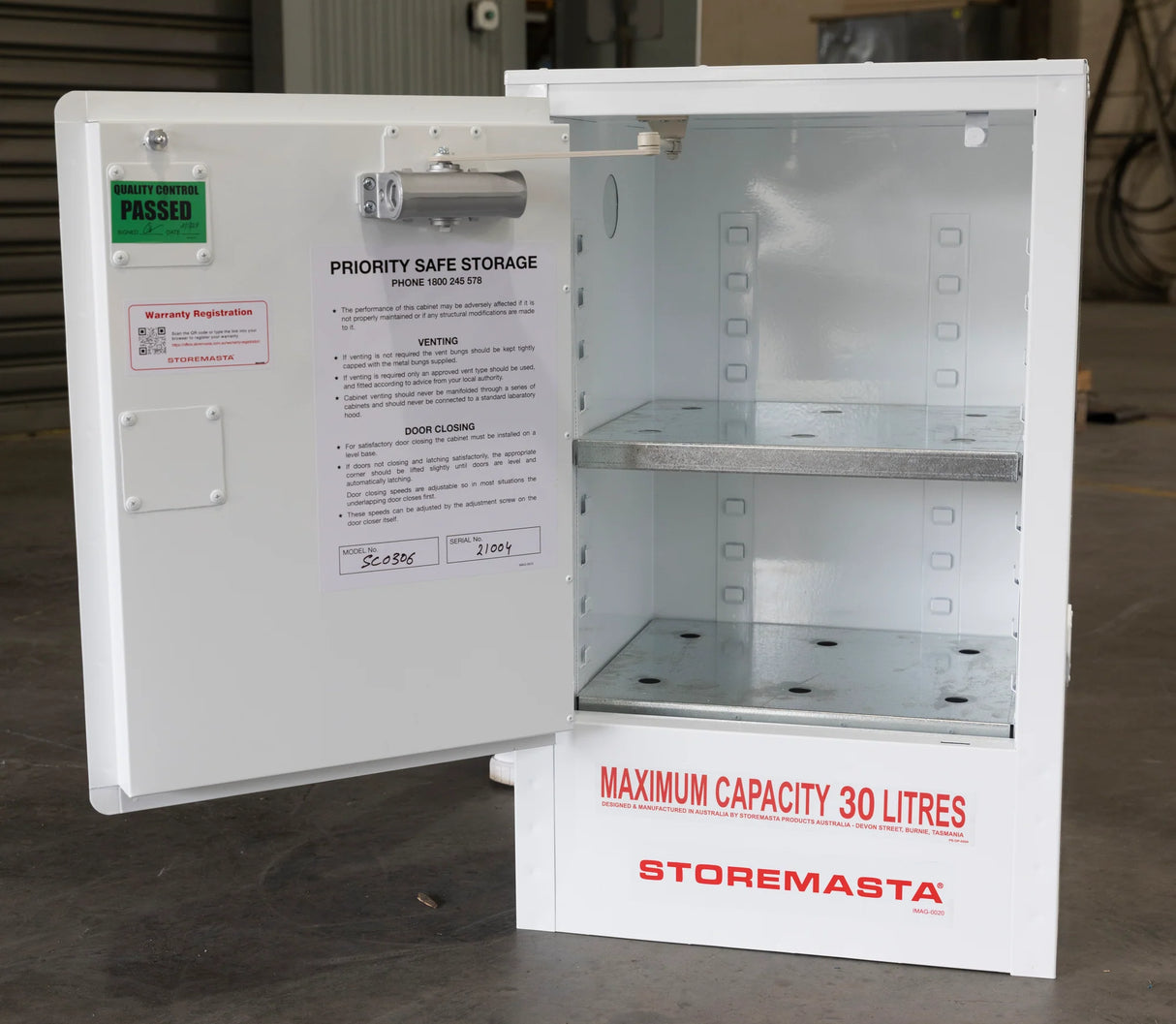 Battery Storage Cabinet - 30L