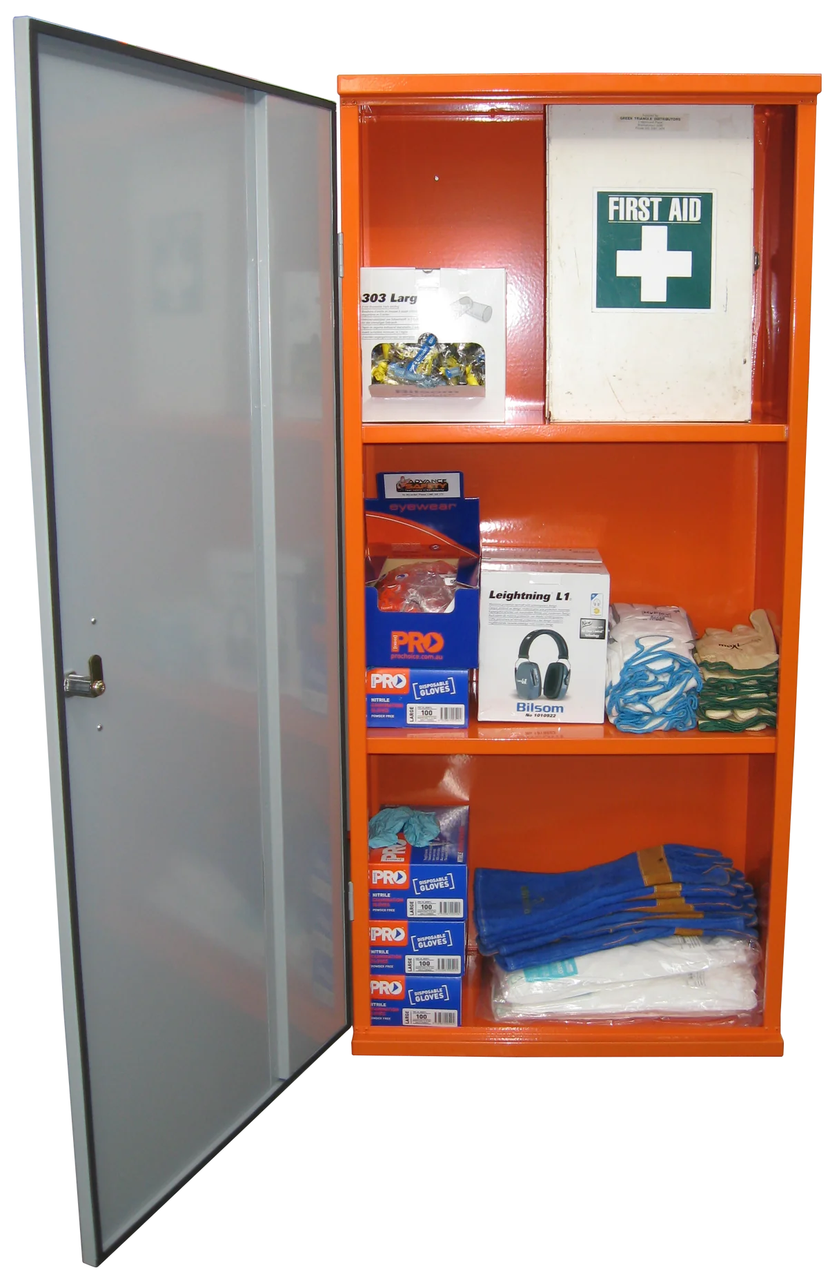PPE Storage Cabinet Single Door 3 Shelves