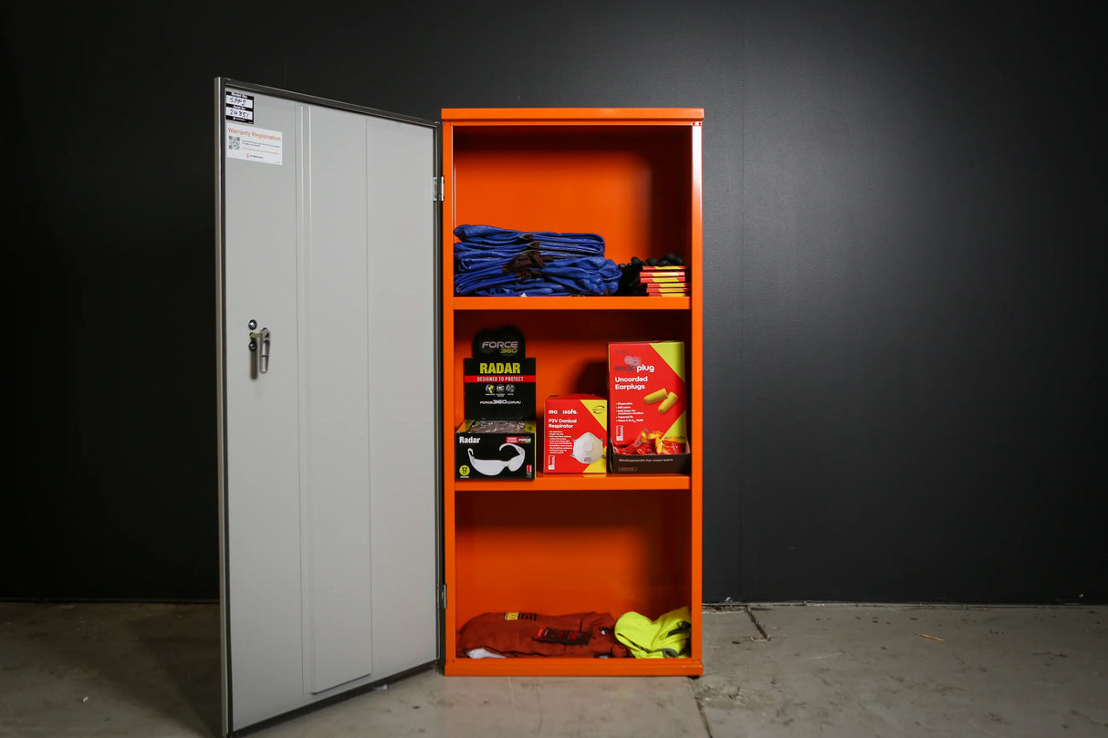 PPE Storage Cabinet Single Door 3 Shelves