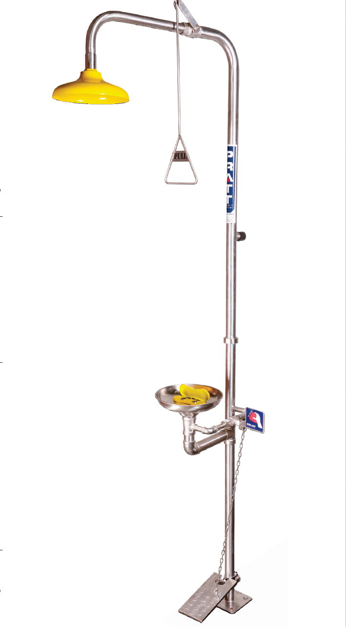 Combination Shower With Eye & Face Wash, Bowl & Foot Treadle