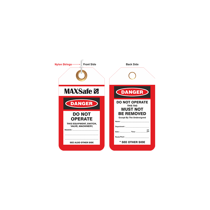 Danger – Do Not Operate Tags – PK/100