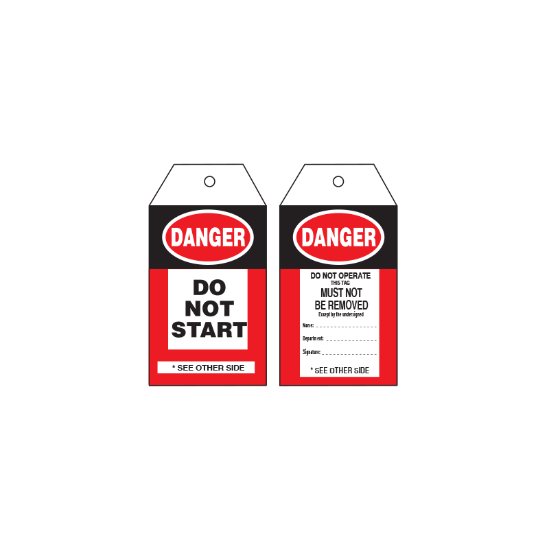 Danger – Do Not Start Tag – PK/100
