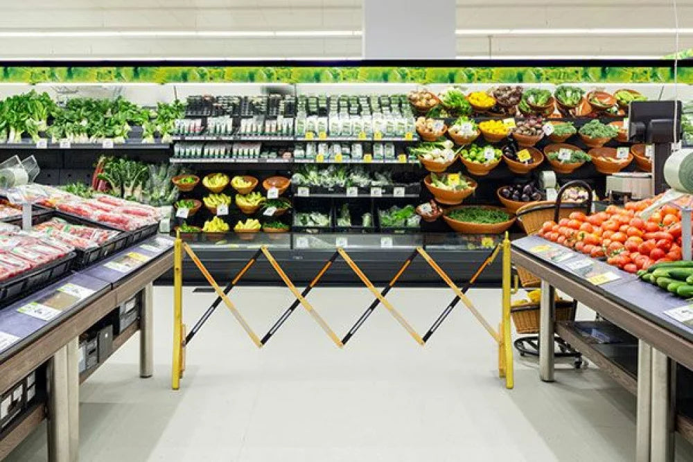 Port a guard Lightweight Expandable Barrier 2.4m Black/Yellow