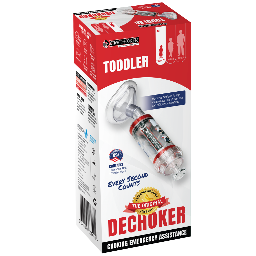 Dechoker packaging for toddlers on a white background