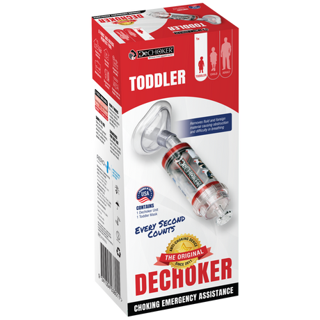 Dechoker packaging for toddlers on a white background