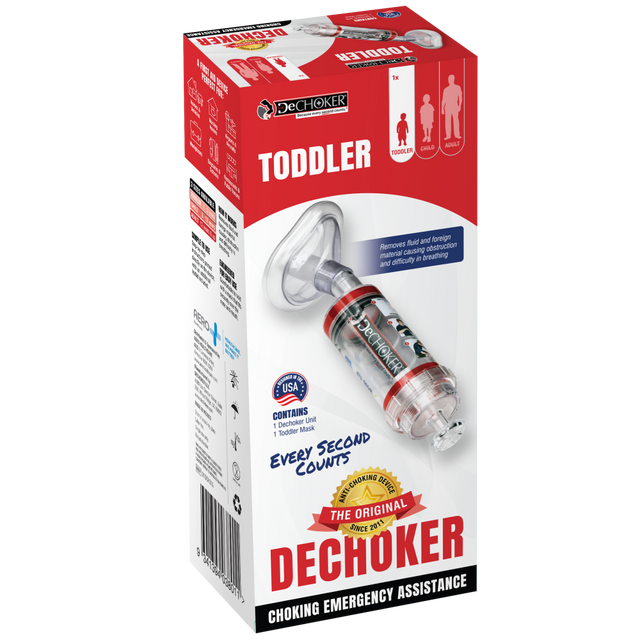 Dechoker packaging for toddlers on a white background