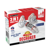 Dechoker packaging for choking emergency assistance on a white background