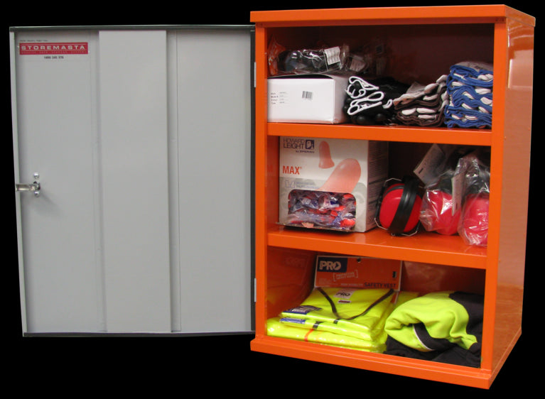 PPE Storage Cabinet Single Small Door 3 Shelves