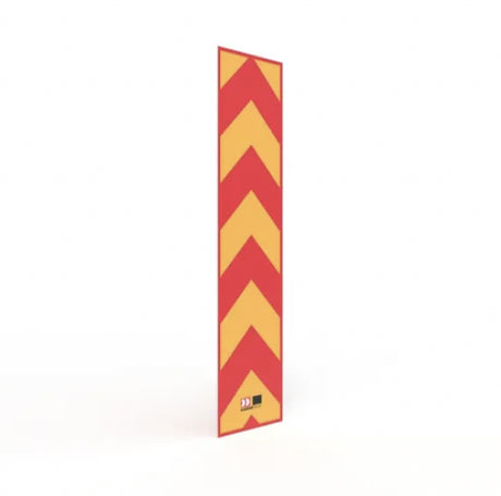 Fold Down Bollard Reflective150 x 600mm Red/Yellow Chevron Sticker